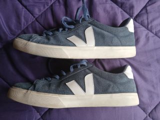 Zapatillas Veja azul y blanco buen estado