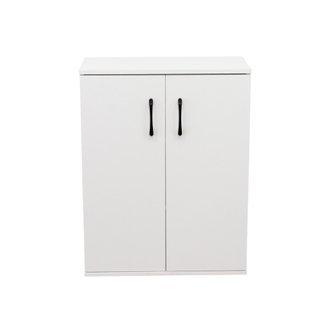 Mobiletto Multiuso 2 Ante Armadietto Bianco Legno
