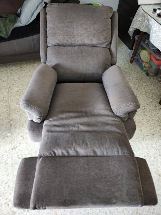 Sillón relax tela gris