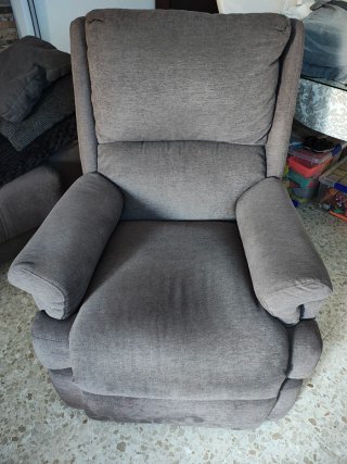 Sillón relax tela gris