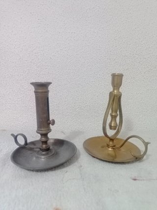 Candelabros de bronce (dorado y plateado)