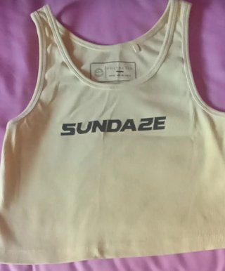 Camiseta tirantes SUNDAZÉ amarilla Talla S