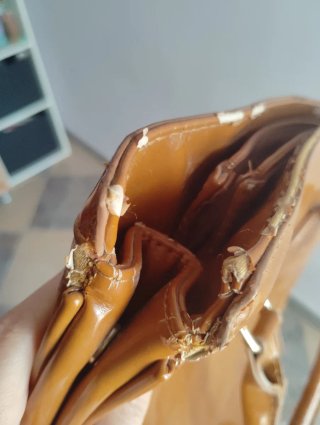 Bolso marrón efecto piel