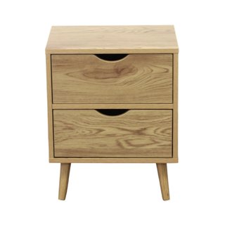Comodino 2 Cassetti Comò Scandinavo 50x40x30cm
