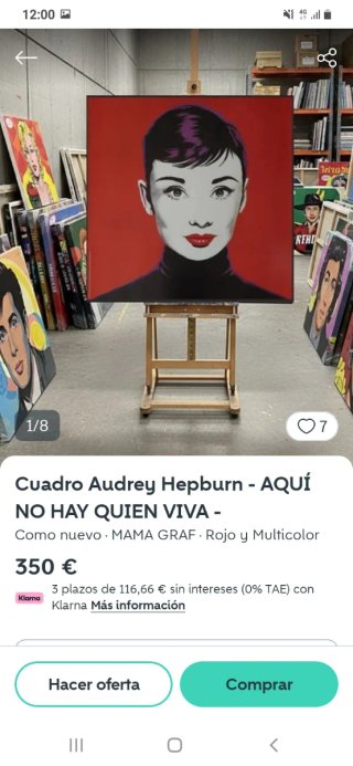Cuadro Audrey Hepburn