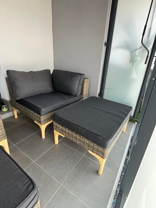 Conjunto Muebles Terraza Ratán y Cristal