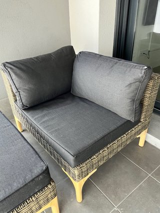 Conjunto Muebles Terraza Ratán y Cristal
