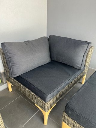 Conjunto Muebles Terraza Ratán y Cristal
