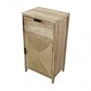 Comodino con Anta e Cassetto 38x28x72cm in Legno