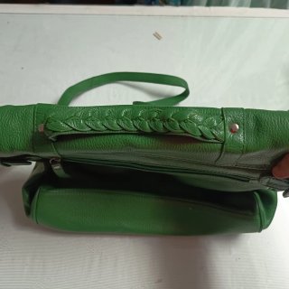 Bolso piel El Corte Inglés verde