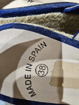 Sandalias cuña azul Talla 38