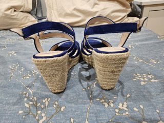 Sandalias cuña azul Talla 38