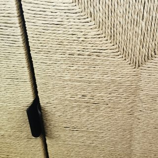 Madia Soggiorno 2 Ante 74x35cm Legno e Polyrattan