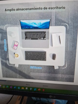 Escritorio móvil ajustable altura, muy manejable