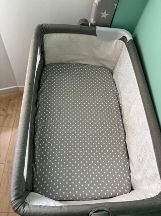 Cuna moisés bebé gris