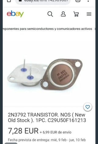 Transistor PECOR 2N3792 TO-3 Vintage - 5 Unidades