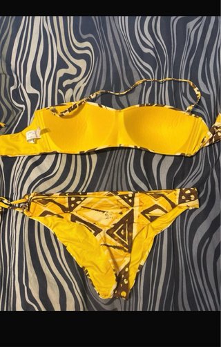 Costume bikini Golden Point giallo fantasia taglia