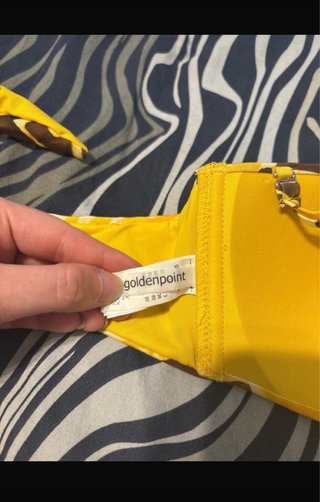 Costume bikini Golden Point giallo fantasia taglia