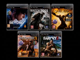 Lote de 5 jogos PS3