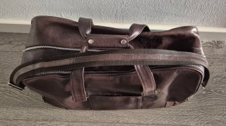 Bolsa de Viaje Piel Marrón Zara