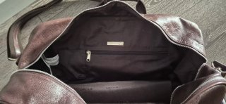 Bolsa de Viaje Piel Marrón Zara