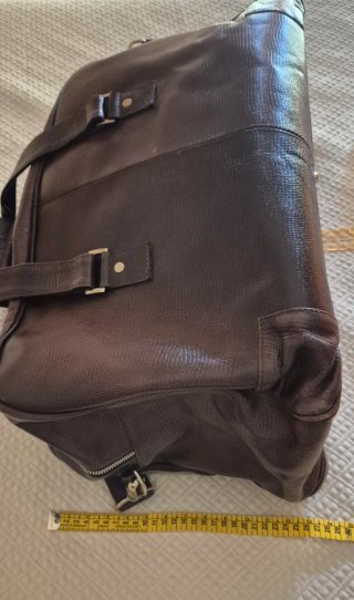 Bolsa de Viaje Piel Marrón Zara