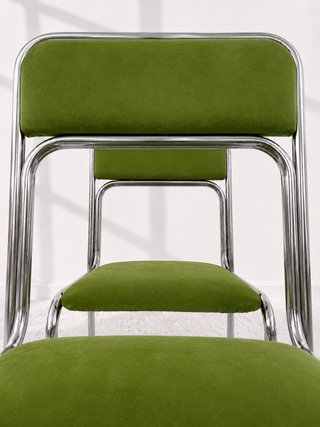 SILLAS BAUHAUS TAPIZADO TERCIOPELO. ITALIA 70s