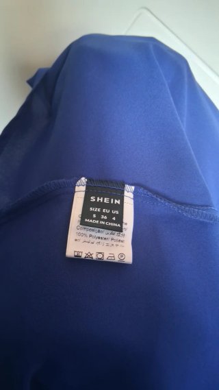 Vestito monospalla donna blu