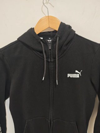 Sudadera Puma Negra con Gorro Talla XS
