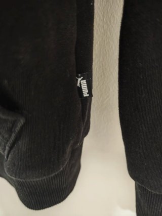 Sudadera Puma Negra con Gorro Talla XS