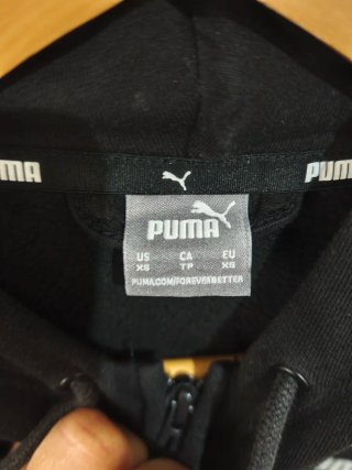 Sudadera Puma Negra con Gorro Talla XS