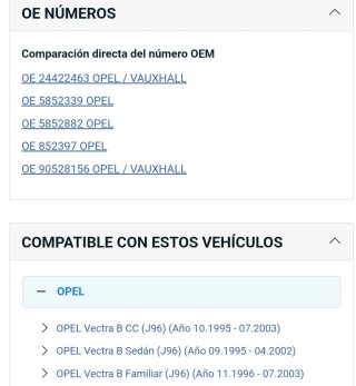 Silencioso Intermedio Opel Vectra B 95-03