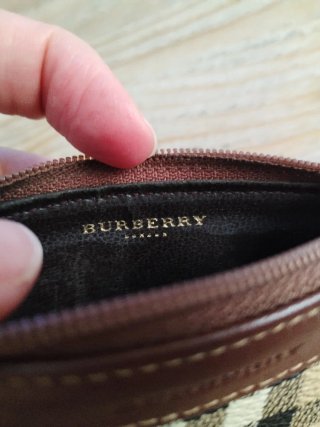 Monedero Burberry Cuadros Beige Marrón