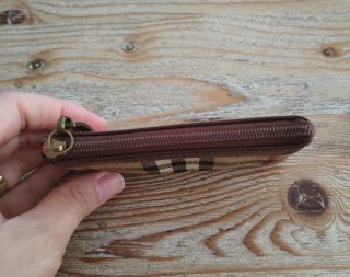 Monedero Burberry Cuadros Beige Marrón