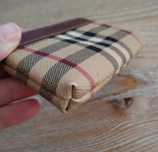 Monedero Burberry Cuadros Beige Marrón