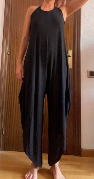 Mono de verano ancho negro