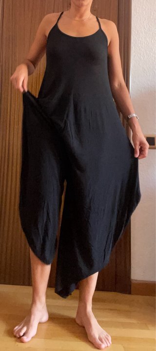 Mono de verano ancho negro