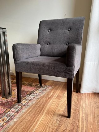 Mesa Comedor Cristal y Metal Gris