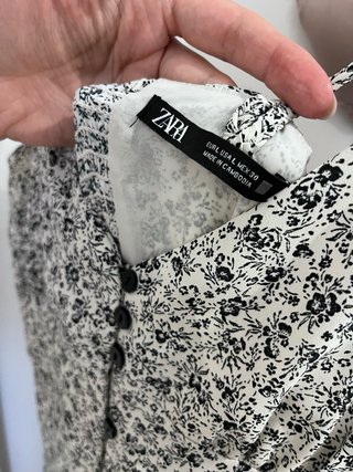 Vestido lencero estampado de flores
