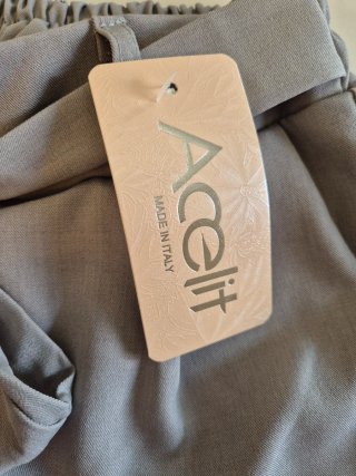 Pantaloni grigi con cintura a fiocco Taglia S