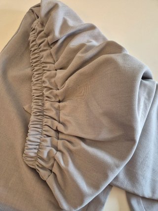 Pantaloni grigi con cintura a fiocco Taglia S