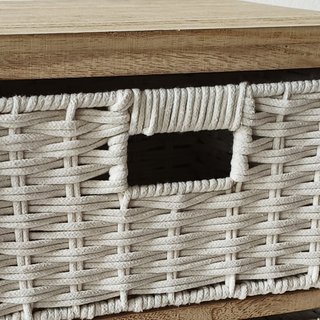 Comodino 3 Cassetti Comò in Legno 35x30x62cm