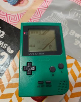 Nintendo Game Boy Pocket Verde + PaperBoy