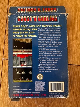 Ghost'n Goblins NES PAL ESP