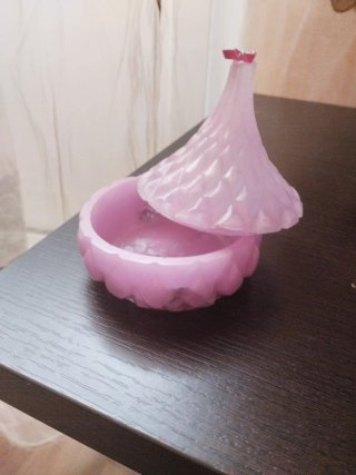 Joyero rosa con tapa