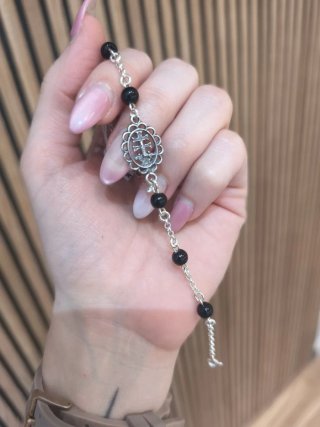 Pulsera Plata Cruz Caravaca Onix