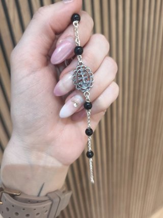 Pulsera Plata Cruz Caravaca Onix