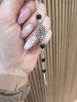 Pulsera Plata Cruz Caravaca Onix