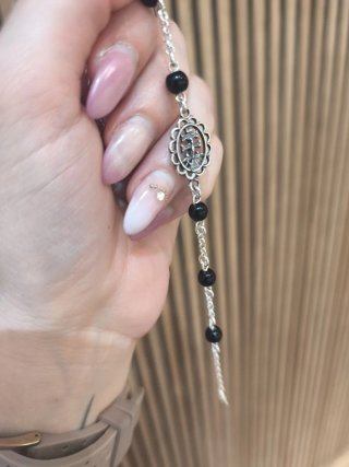 Pulsera Plata Cruz Caravaca Onix