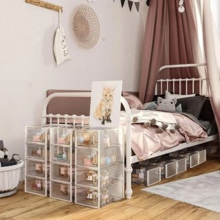 Juego 8 Cajas Zapatos Transparente Apilable y Plegable Songmics LSP08SWTV1